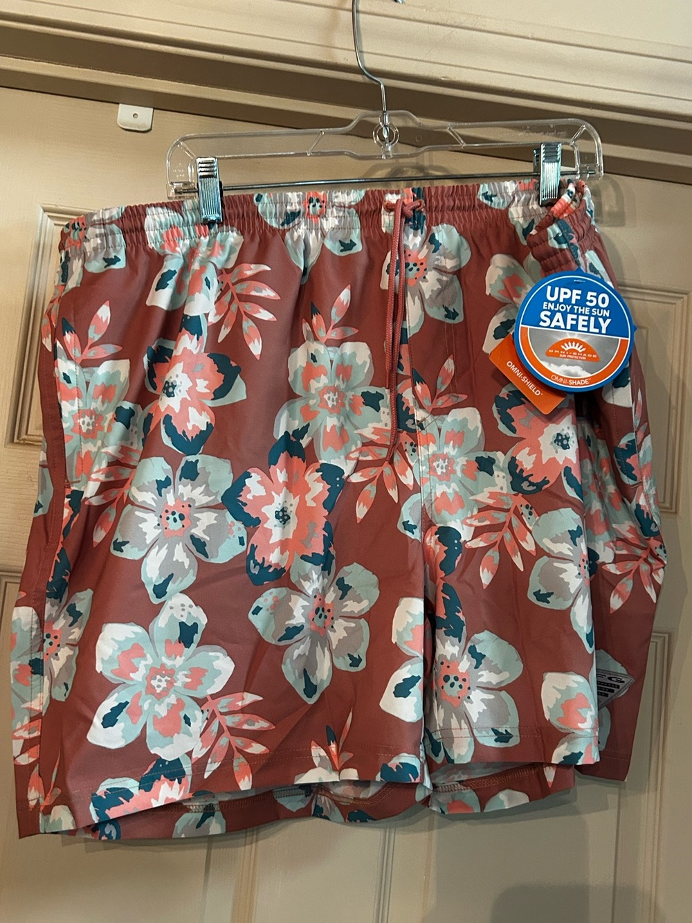 NWT Columbia PFG Rambler Men's XXL UPF 50 Floral Swim Shorts Trunks